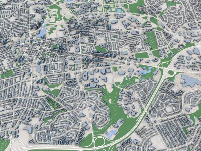 Kitchener City Canada 3D model