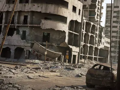 Apocalypse Battlefield Low-poly 3D model