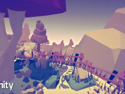 Cartoon Low Poly Forest Pack Low-poly 3D model