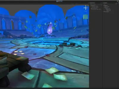 Fantasy Chess RPG Environment - Magic Hall Low-poly 3D model