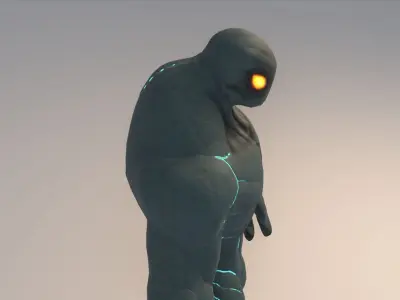 Alien Sentinel Low-poly 3D model