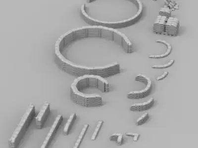 Sandbags Pack 3D print model