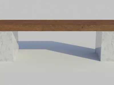 Park Bench 2 - Low poly PBR Low-poly 3D model
