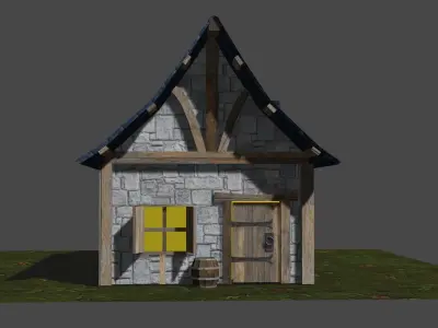 Medieval hut 3D model order