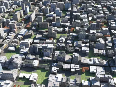 City 124 Low-poly 3D model