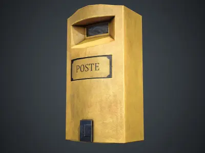 Italian Mail Box Free low-poly 3D model