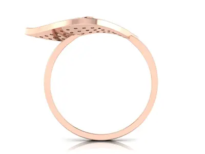 Light Weight Rose Gold Diamond Ring  -P S-33 A R 3D print model