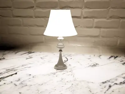 Classic gray lamp Low-poly 3D model