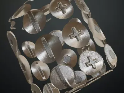 Screw Bundle PBR Seamless Texture