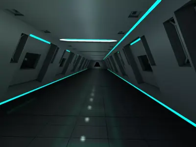 Sci fi Interior 3D model shop