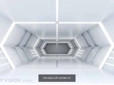 Low Poly Sci-Fi Corridor Pack