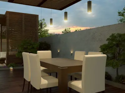 landscape villa 3D model