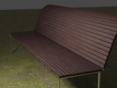 Modern Bench 3D model purchase
