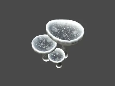 Fantasy Mushroom J10 Black - Scene Backdrop Design Low-poly 3D model