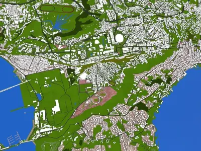 Naples City of Italy Low-poly 3D model