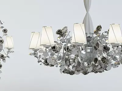 Chandelier and sconces Villari 3D model