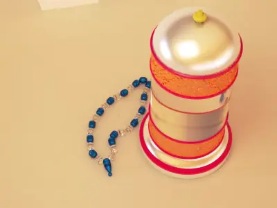 Orange Lantern  Low-poly 3D model