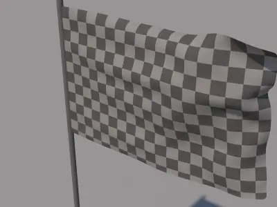 Flag of 40 different countries Low-poly 3D model