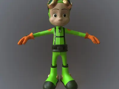 Space Boy Low-poly 3D model