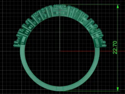 Jewelry ring 162 3D print model