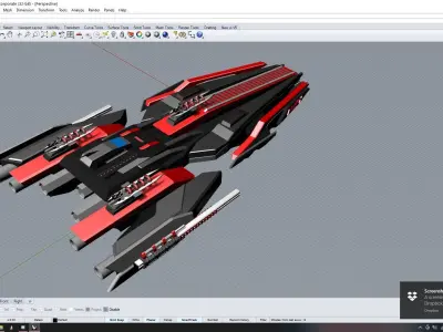 Apocrypha Cruiser Model Space ship 3D model