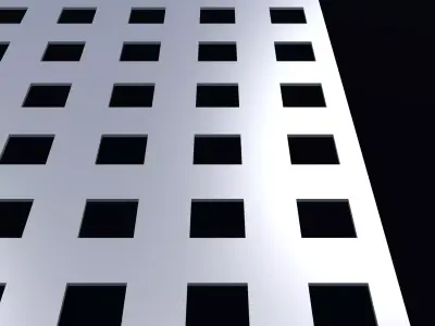 Perforated panel with 25 percent opening 25O115 3D model