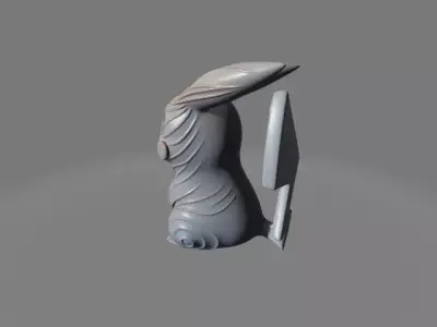 Elegant Swirl Pikachu Sculpture 3D print model