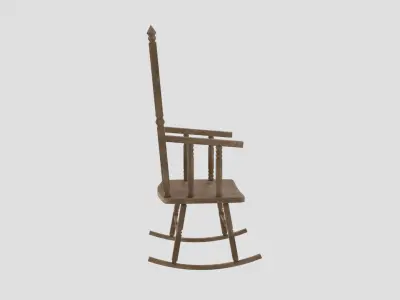 Rocking Chair Low-poly 3D model purchase