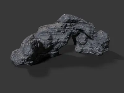 Rock Formation Low-poly 3D model