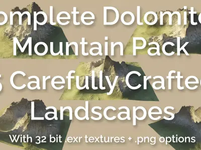 Complete Dolomites Mountain Pack 3D model
