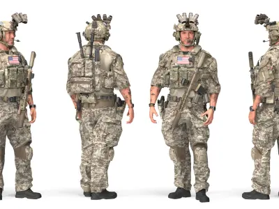 GAME READY RIGGED WESTERN SPECIAL OPERATIONS CHARACTER V3 Low-poly 3D model
