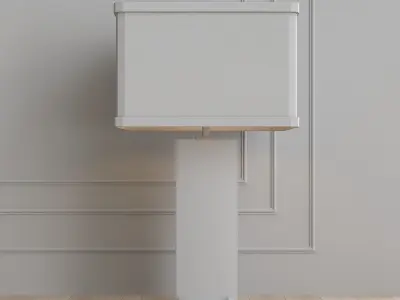 Alabaster Block Table Lamp 3D model