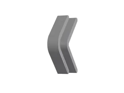 3d angle double right Low-poly 3D model