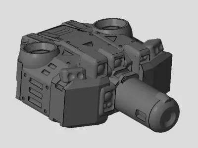 CHIBI-TECH SD - CHIMERA-B PBC TURRET CORE 3D print model