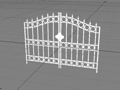 Steel Door Gate Type 1 3D model