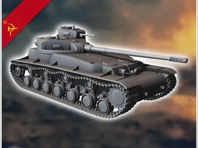 KV-4 Object 224 Buganov - Soviet army WW2 Second World East fron 3D print model