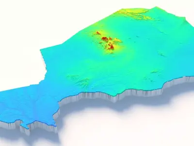 Niger Terrain Country 3D model
