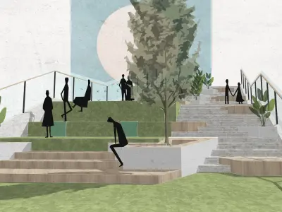 Collage style--stairs 3D model