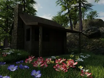 Abandoned House Scene 3D model