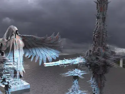 Hidden Angelic Sci-Fi City 3D model