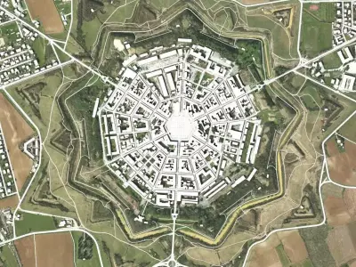 Cityscape Palmanova Italy 3D model