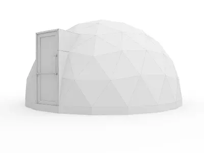 Geodesic Dome Glamping 01 3D model
