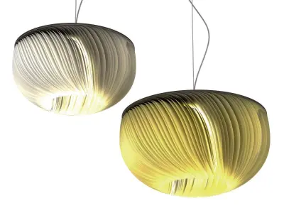 Moonjelly pendant light made of paper 3D model