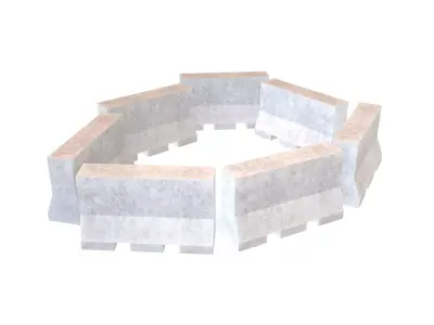 Road Barriers v4 007 Low-poly 3D model