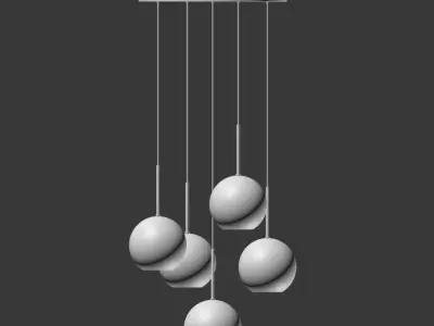 Jamie Cluster Pendant Light 3D model