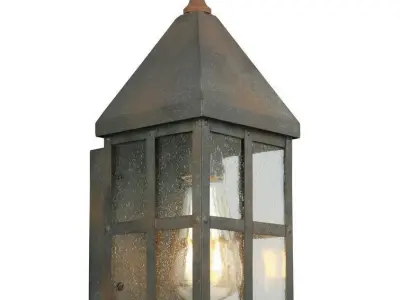 Weathersby Seeded Glass Outdoor Wall Lantern - 2 Colour 3D model