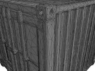 Rusty Industrial Shipping Container 3D Low-poly 3D model