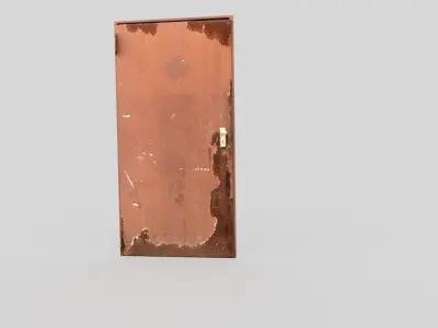 low poly door rusty Low-poly 3D model