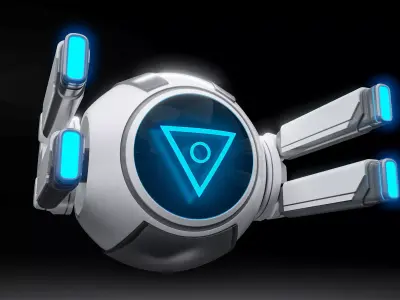 Spherical drone Low-poly 3D model purchase