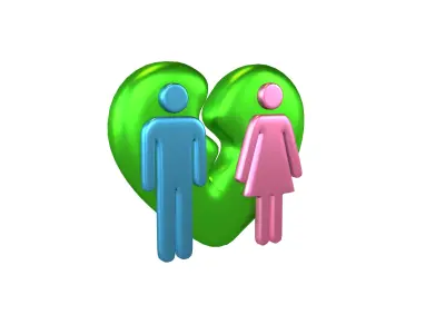 Divorce Symbol v1 014 Low-poly 3D model